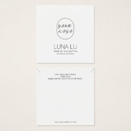 Tarjeta de visualización de joyas de collar minima