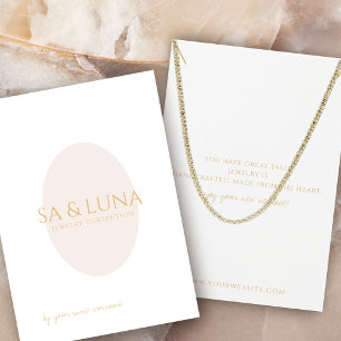 Tarjeta de visualización de joyas de collar minima