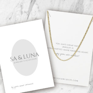 Tarjeta de visualización de joyas de collar minima