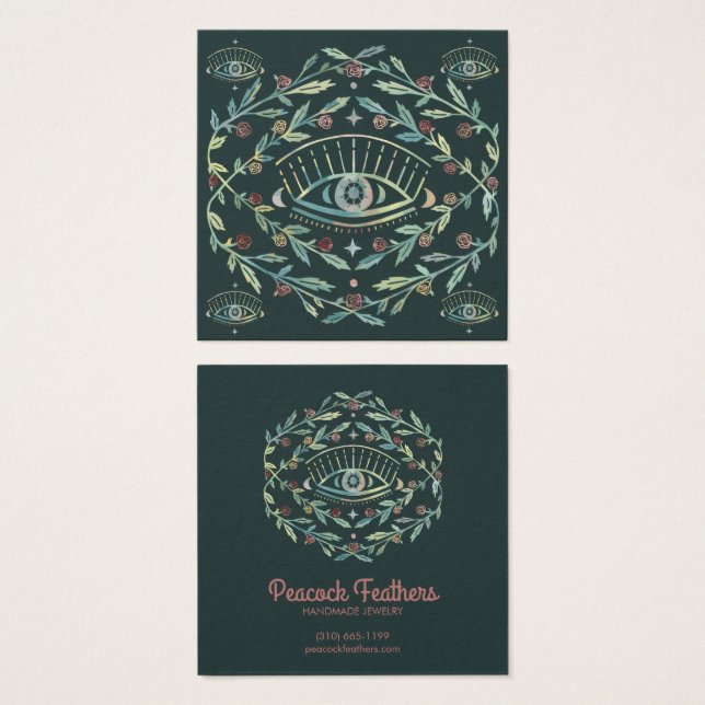 Tarjeta de visualización de joyas de collar para e (Anverso y reverso)