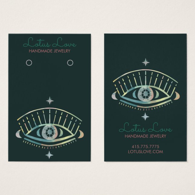 Tarjeta de visualización de joyas de collar para e (Anverso y reverso)
