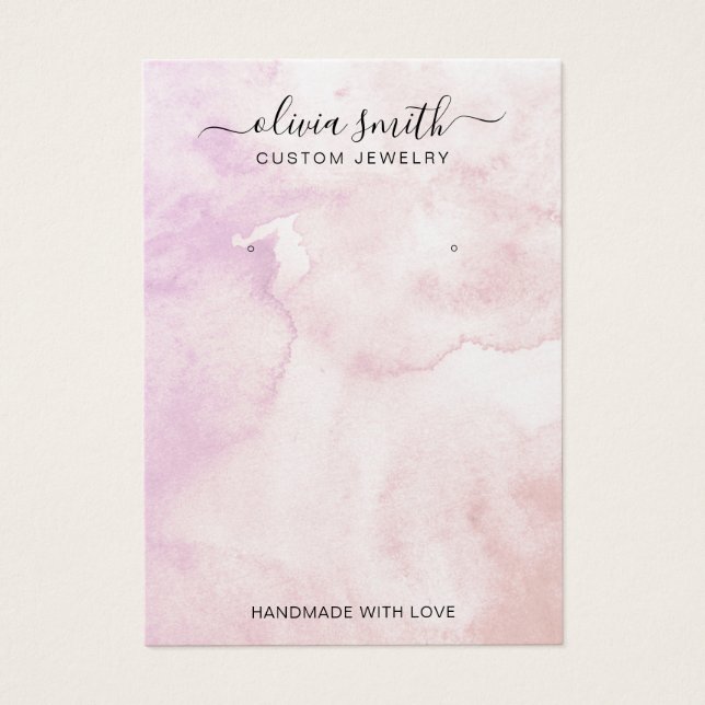 Tarjeta de visualización de joyas de color de agua (Frente)