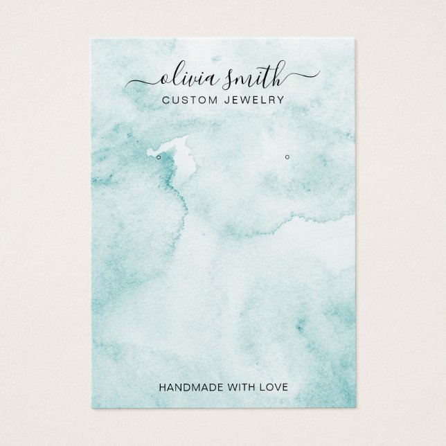 Tarjeta de visualización de joyas de color de agua (Frente)