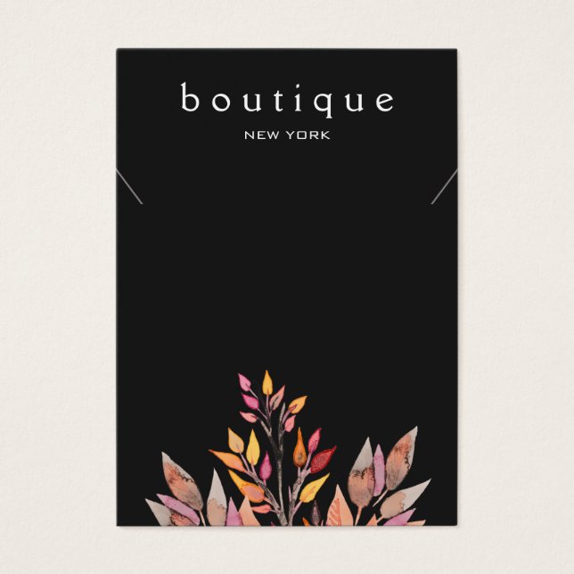 Tarjeta de visualización de joyas de cuello de tie (Frente)