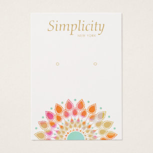 Tarjeta de visualización de joyas de flores de col