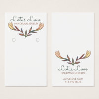 Tarjeta de visualización de joyas de flores de lir