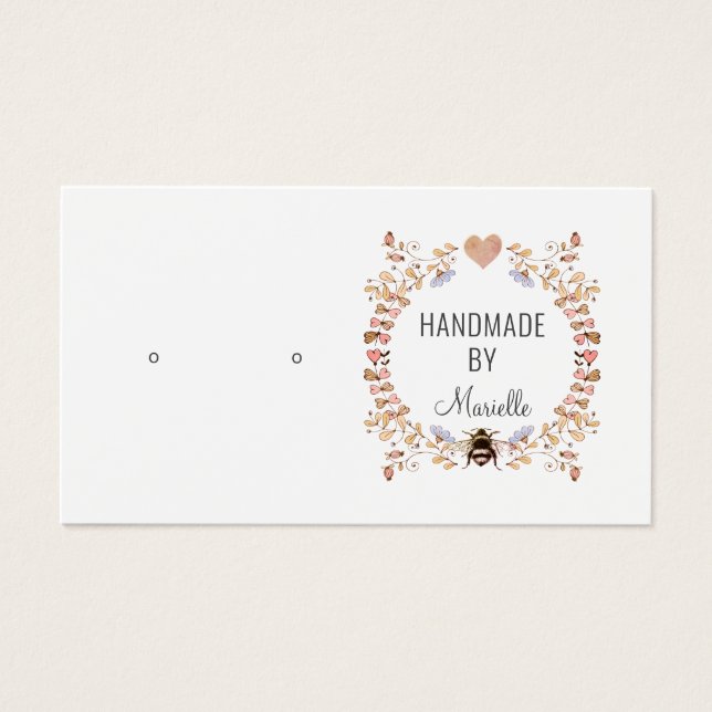 Tarjeta de visualización de joyas de flores rusas  (Frente)