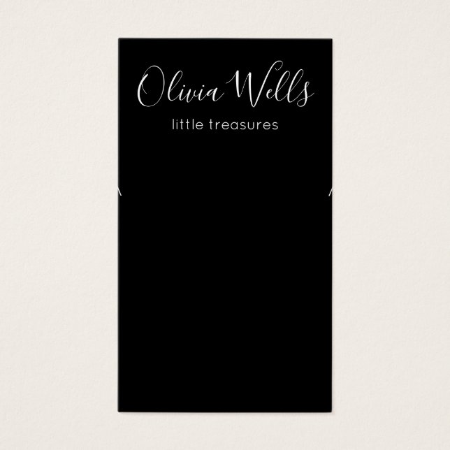 Tarjeta de visualización de joyas de ingresos negr (Frente)