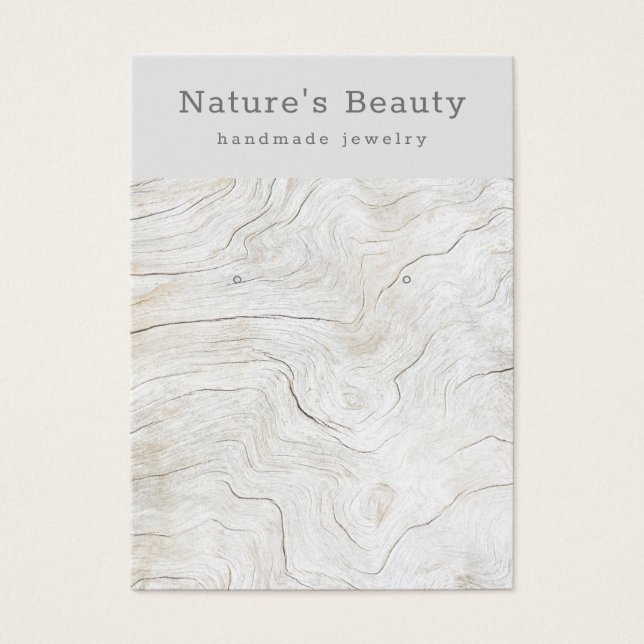 Tarjeta de visualización de joyas de maderas templ (Frente)