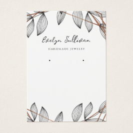 Tarjeta de visualización de joyas de marco geométr