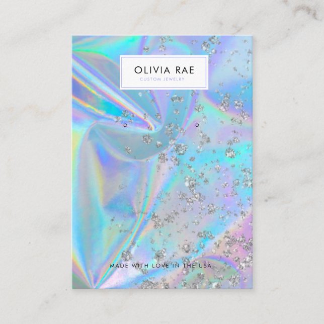 Tarjeta de visualización de joyas de moda holográf (Anverso)