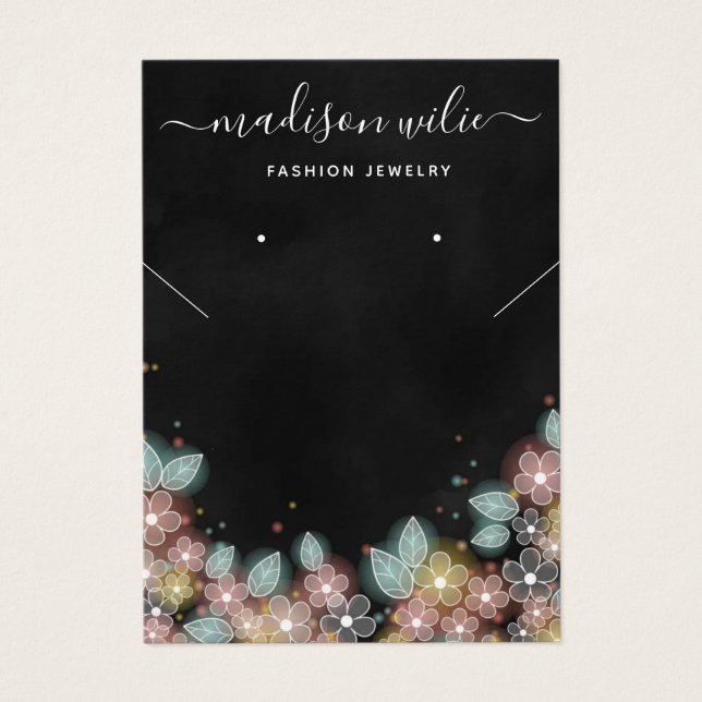 Tarjeta de visualización de joyas de Moda moderna  (Frente)