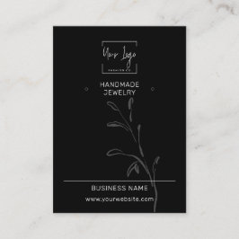 Tarjeta de visualización de joyas de moda QR en bl