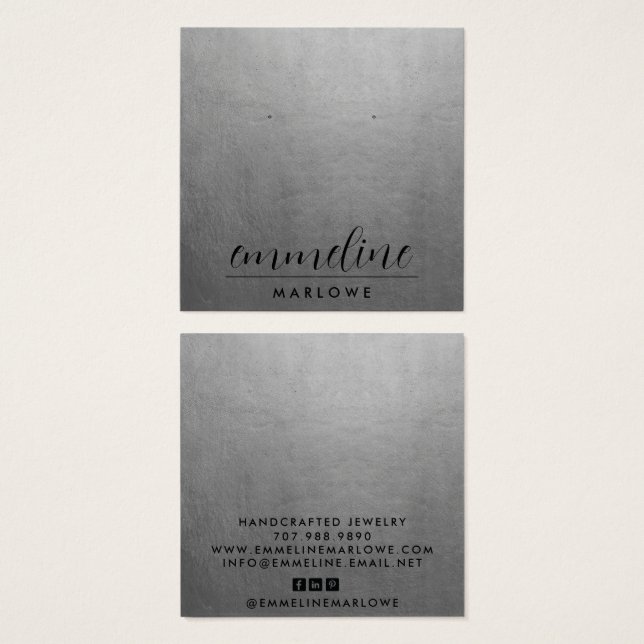 Tarjeta de visualización de joyas de orientación m (Anverso y reverso)
