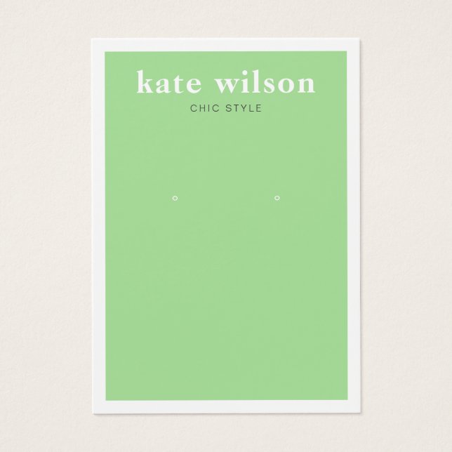 Tarjeta de visualización de joyas de orientación v (Frente)