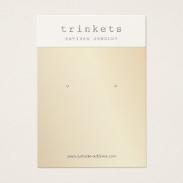 Tarjeta de visualización de joyas de oro