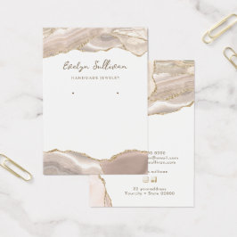 Tarjeta de visualización de joyas de oro de marfil