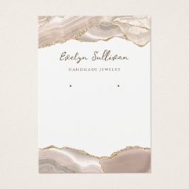 Tarjeta de visualización de joyas de oro de marfil