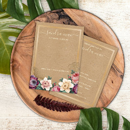 Tarjeta de visualización de joyas de papel Floral 