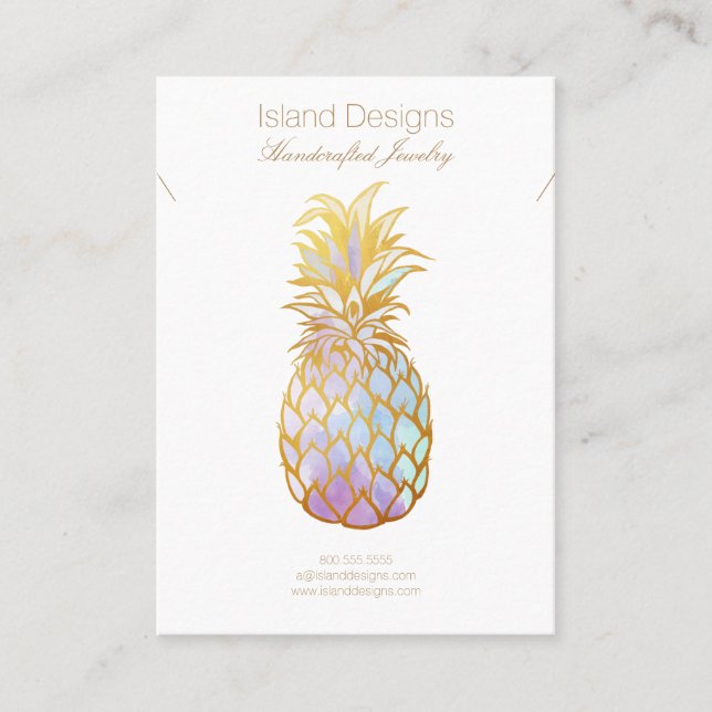 Tarjeta de visualización de joyas de piña (Anverso)