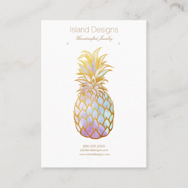 Tarjeta de visualización de joyas de piña (Anverso)