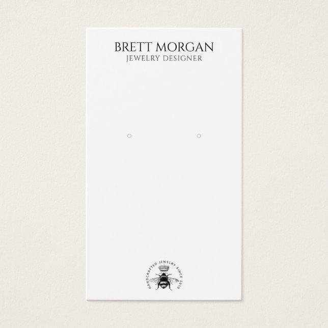 Tarjeta de visualización de joyas de Queen Bee Ear (Frente)