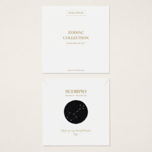 Tarjeta de visualización de joyas de Rótulo Zodiac