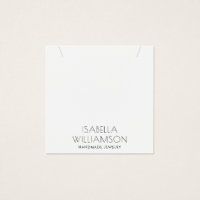 Tarjeta de visualización de joyas de tipografía Mi