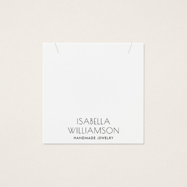 Tarjeta de visualización de joyas de tipografía Mi (Anverso)