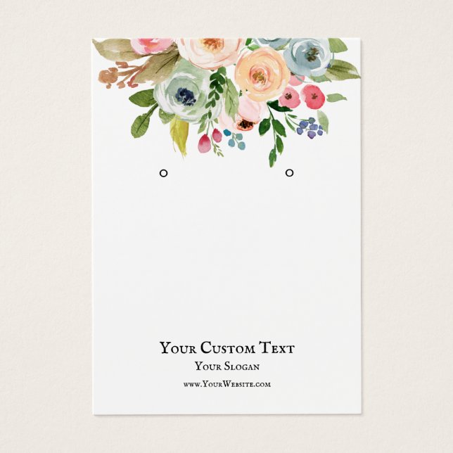 Tarjeta de visualización de joyas de verano, acuar (Frente)