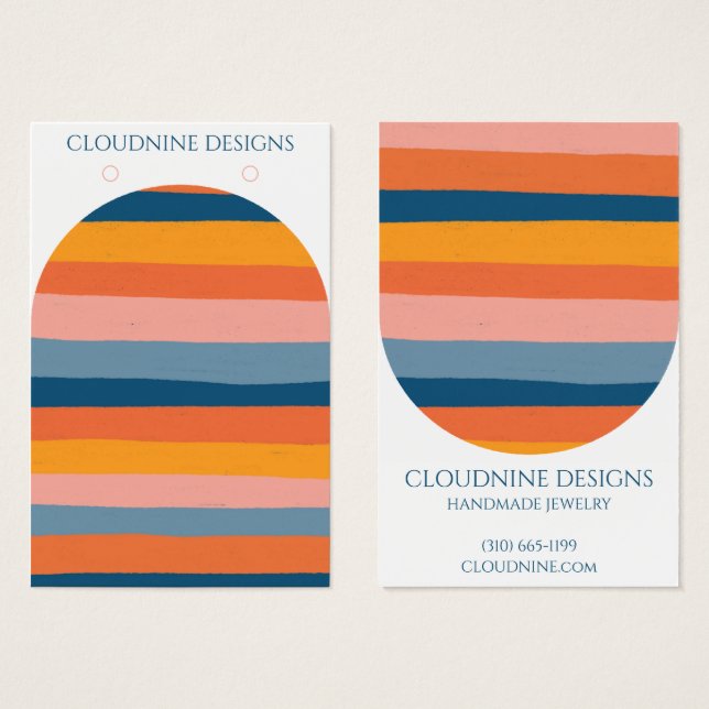 Tarjeta de visualización de joyas del collar de ar (Anverso y reverso)