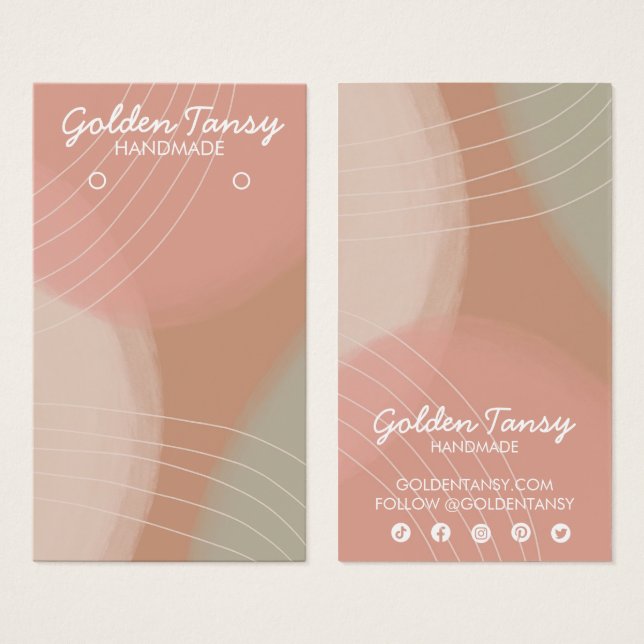 Tarjeta de visualización de joyas del collar del a (Anverso y reverso)