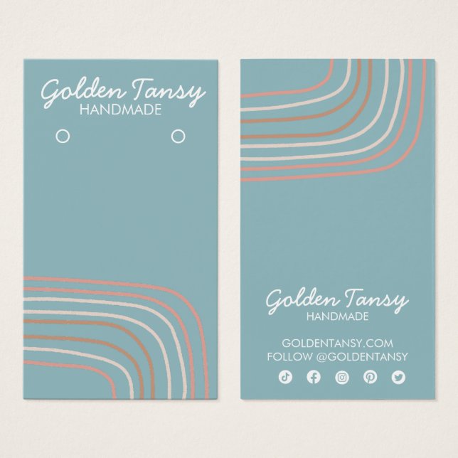 Tarjeta de visualización de joyas del collar del a (Anverso y reverso)