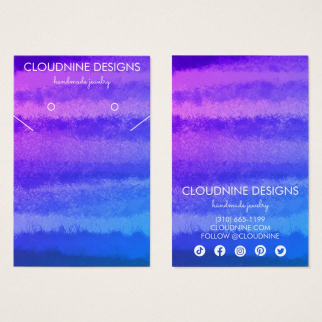 Tarjeta de visualización de joyas del collar del c (Anverso y reverso)