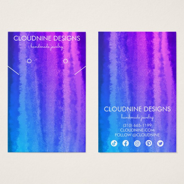 Tarjeta de visualización de joyas del collar del c (Anverso y reverso)