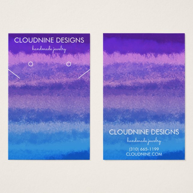 Tarjeta de visualización de joyas del collar del c (Anverso y reverso)