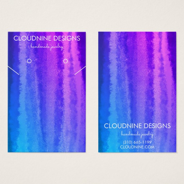 Tarjeta de visualización de joyas del collar del c (Anverso y reverso)