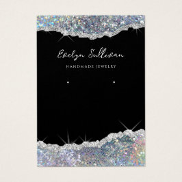 Tarjeta de visualización de joyas del purpurina de