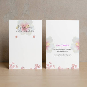 Tarjeta de visualización de joyas florales minimal