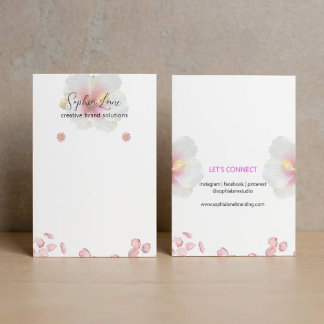 Tarjeta de visualización de joyas florales minimal