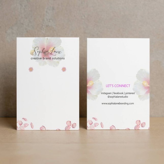 Tarjeta de visualización de joyas florales minimal (Floral Jewelry Display Card)