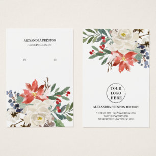 Tarjeta de visualización de joyas florales para na