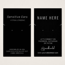 Tarjeta de visualización de joyas hipoalergénicas