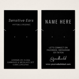 Tarjeta de visualización de joyas hipoalergénicas