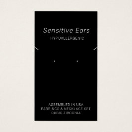 Tarjeta de visualización de joyas hipoalergénicas