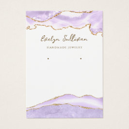 tarjeta de visualización de joyas lavender agate