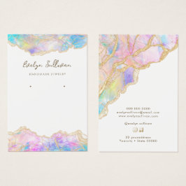 Tarjeta de visualización de joyas opales de color 