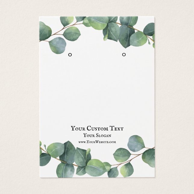 Tarjeta de visualización de joyas para el verano,  (Frente)