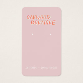 Tarjeta de visualización de joyas pastel Pink Earr