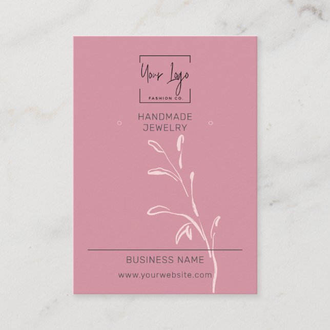 Tarjeta de visualización de joyas QR para hoja ros (Anverso)